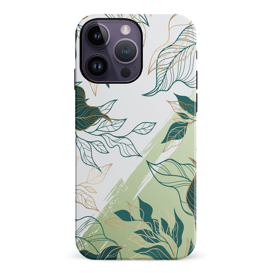iPhone 14 Pro Max Vibrant Leaves Abstract Phone Case