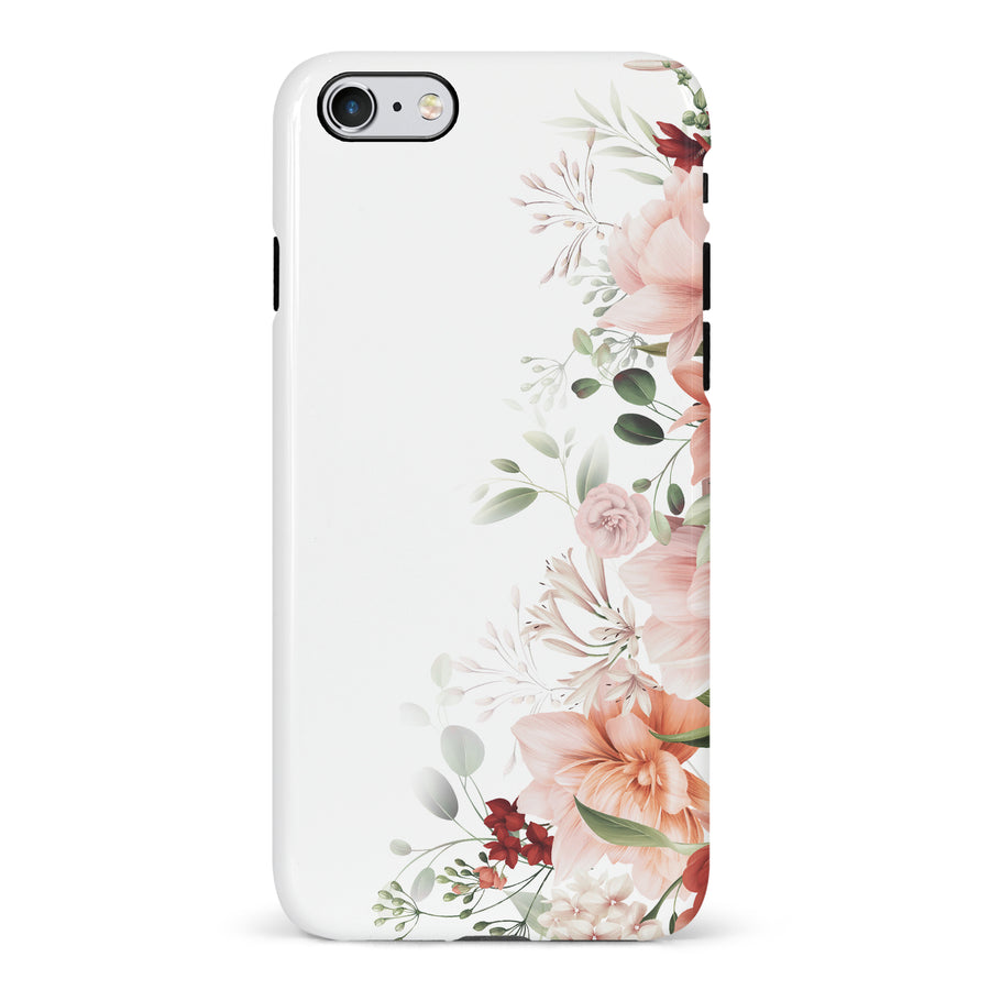 iPhone 6S Plus half bloom phone case in white