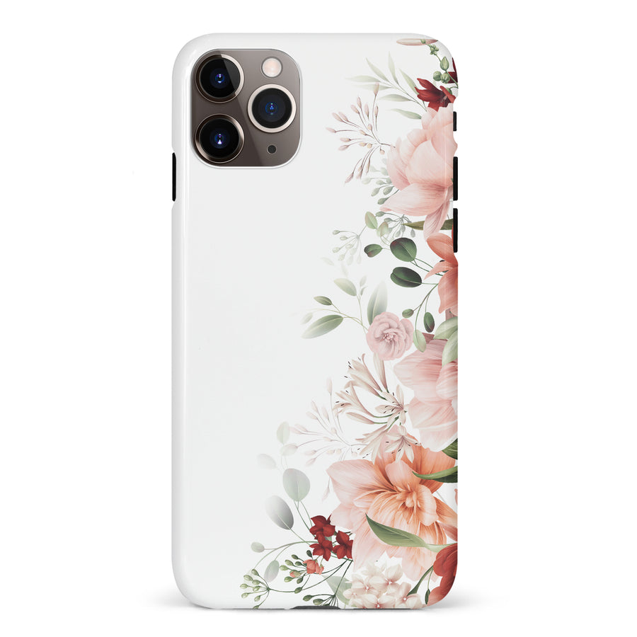 iPhone 11 Pro Max half bloom phone case in white
