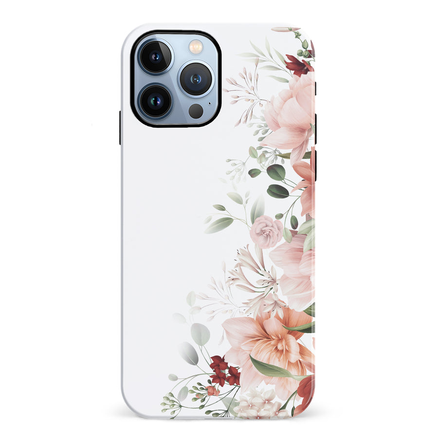 iPhone 12 Pro half bloom phone case in white