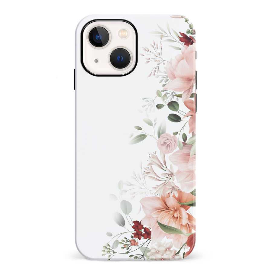 iPhone 13 & 13 Mini half bloom phone case in white