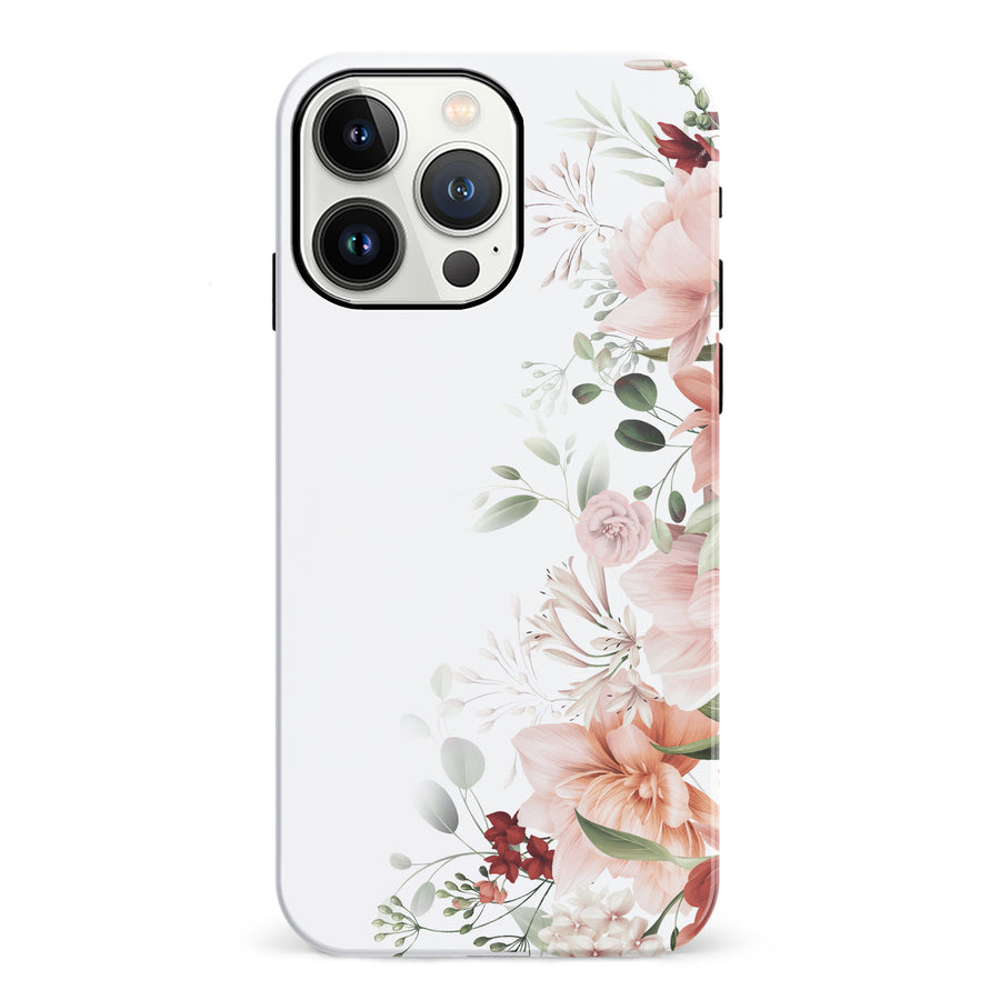 iPhone 13 Pro half bloom phone case in white