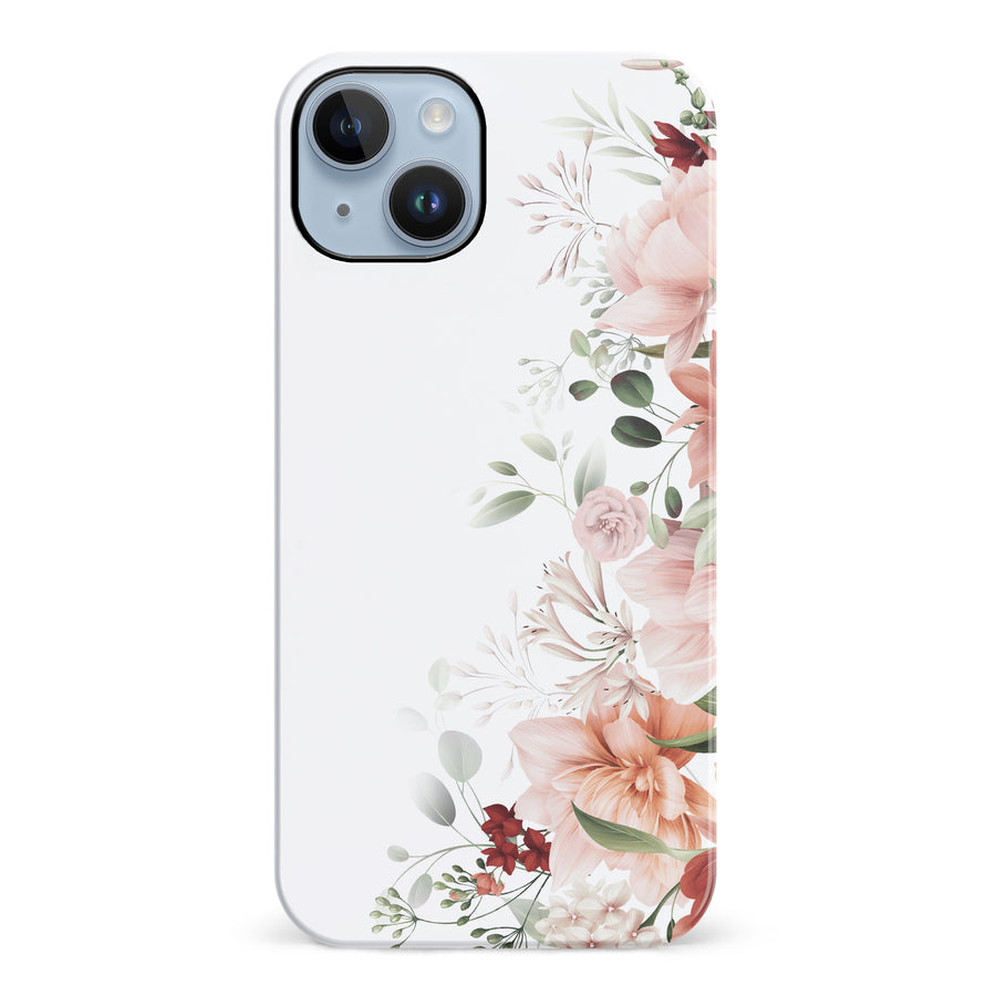 iPhone 14 Plus half bloom phone case in white
