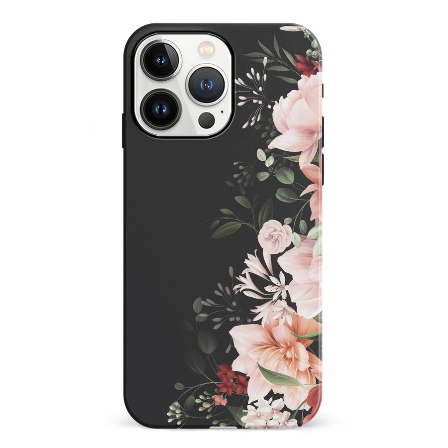 iPhone 13 Pro half bloom phone case in black