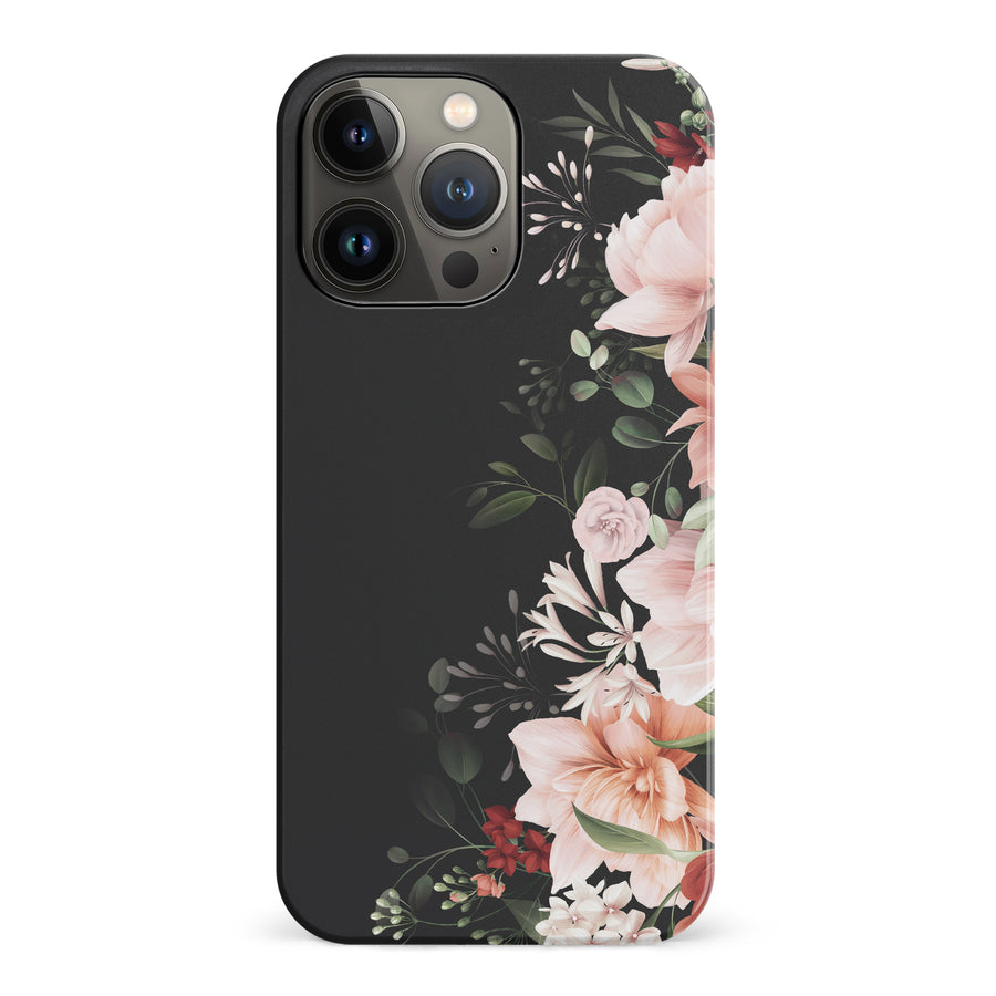 iPhone 14 Pro half bloom phone case in black