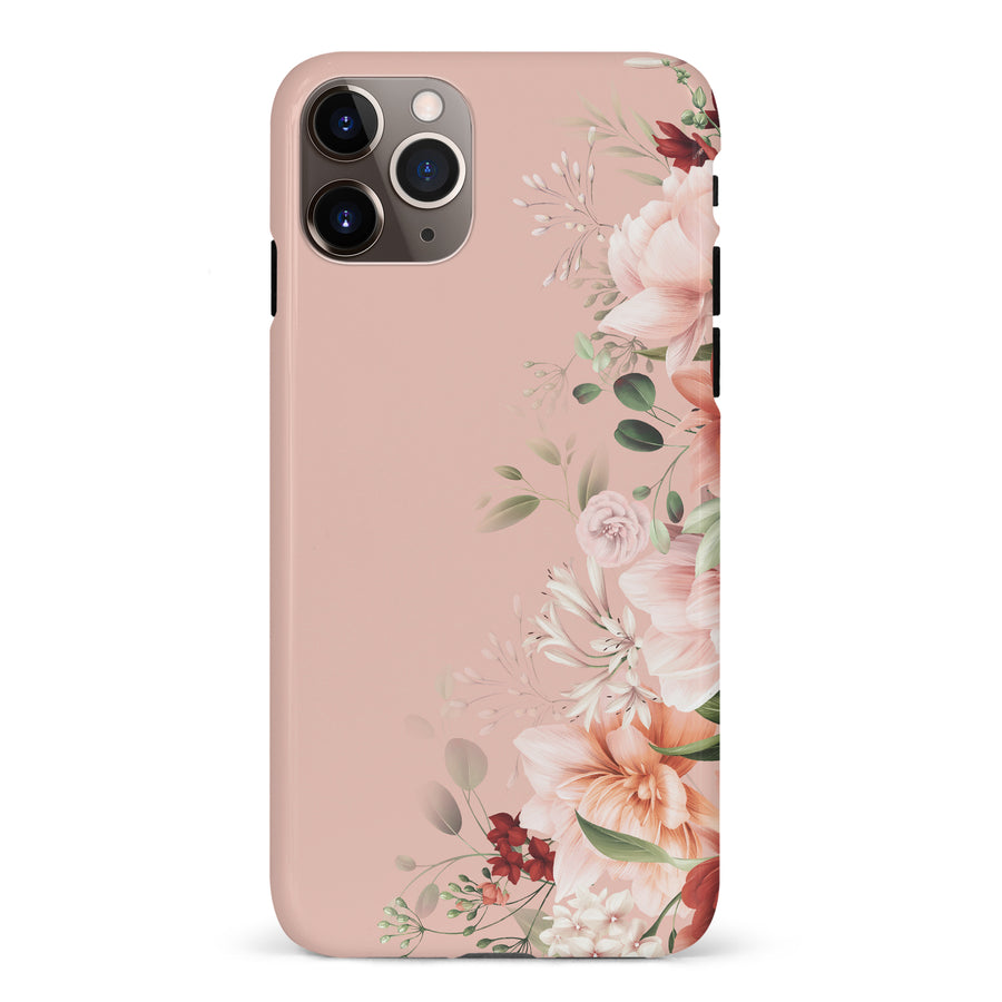iPhone 11 Pro Max half bloom phone case in pink