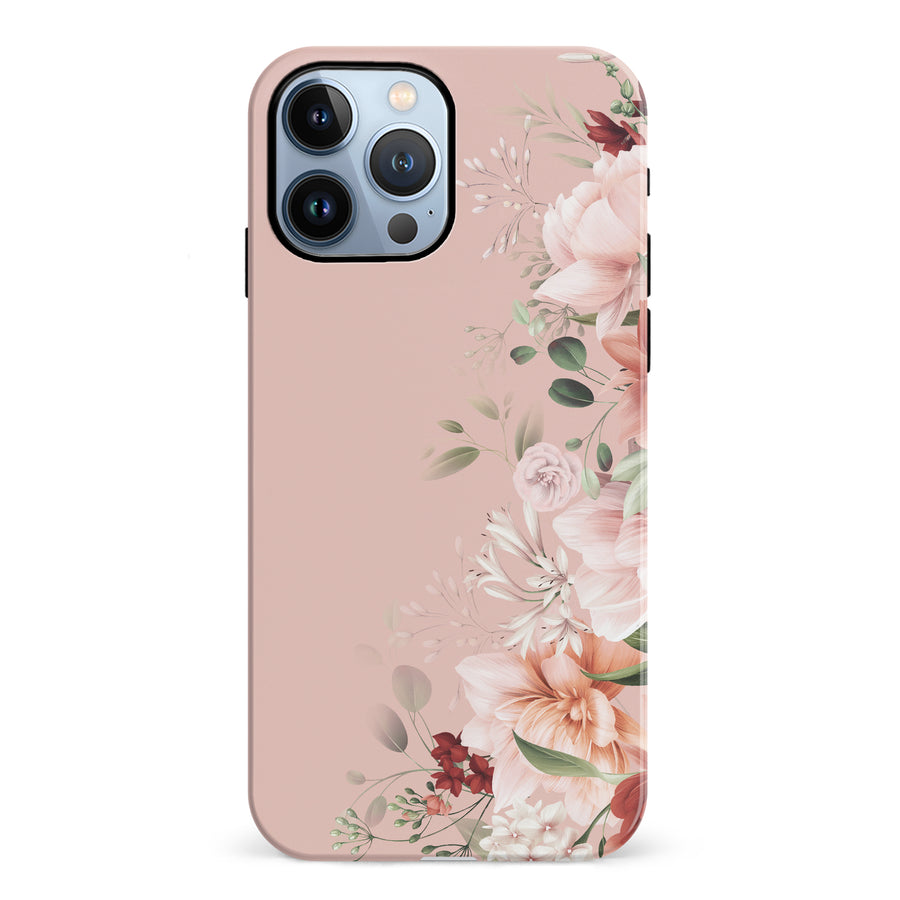 iPhone 12 Pro half bloom phone case in pink