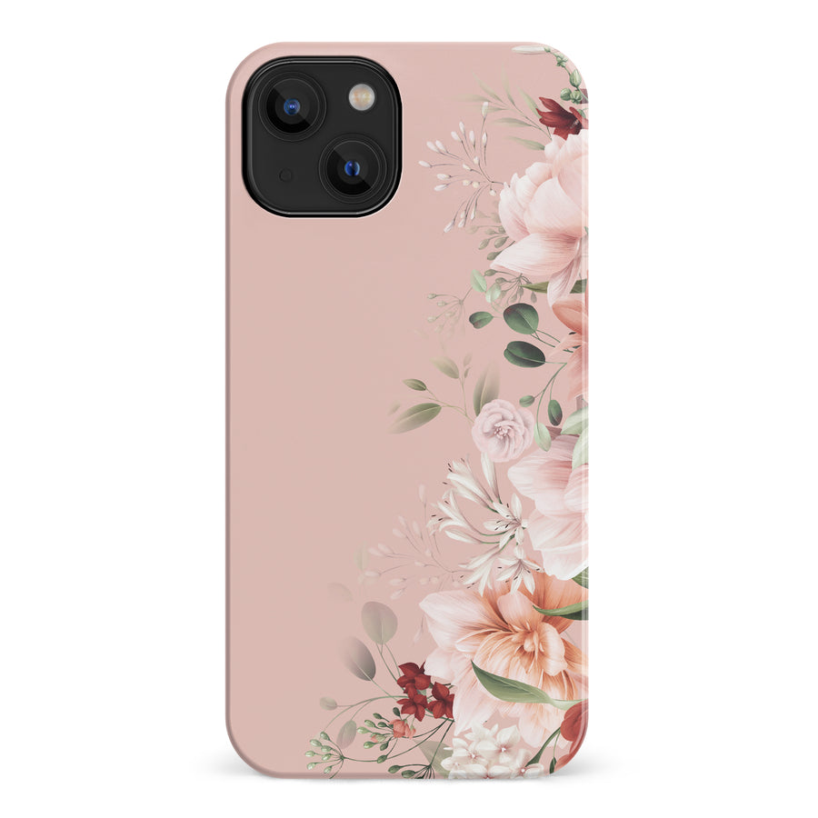 iPhone 14 half bloom phone case in pink