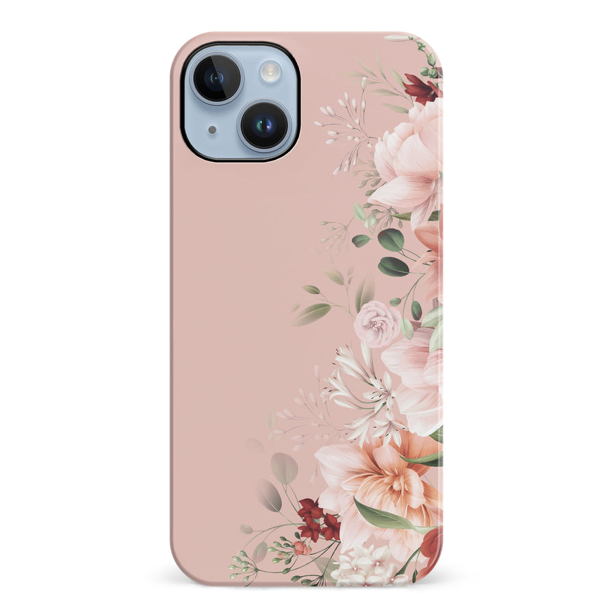 iPhone 14 Plus half bloom phone case in pink