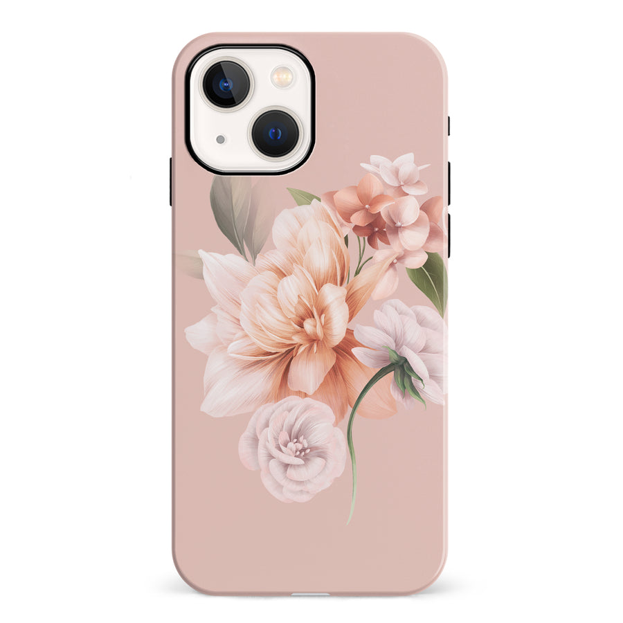 iPhone 13 & 13 Mini full bloom phone case in pink