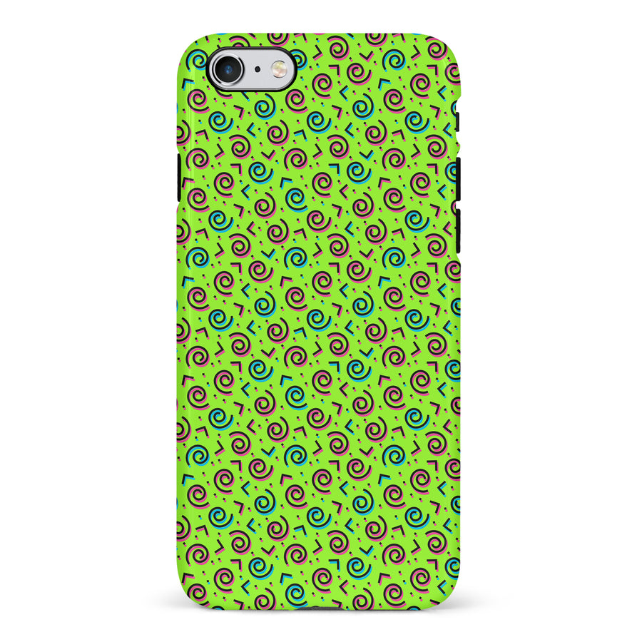 iPhone 6S Plus 90's Dance Party Phone Case in Green