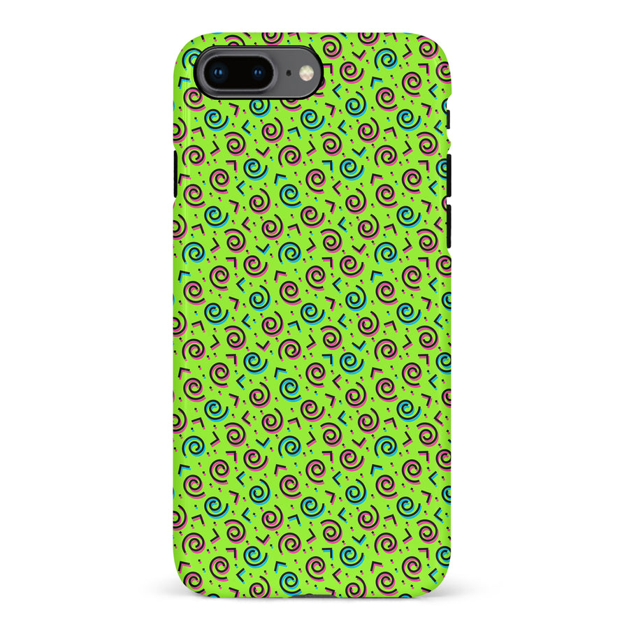iPhone 8 Plus 90's Dance Party Phone Case in Green