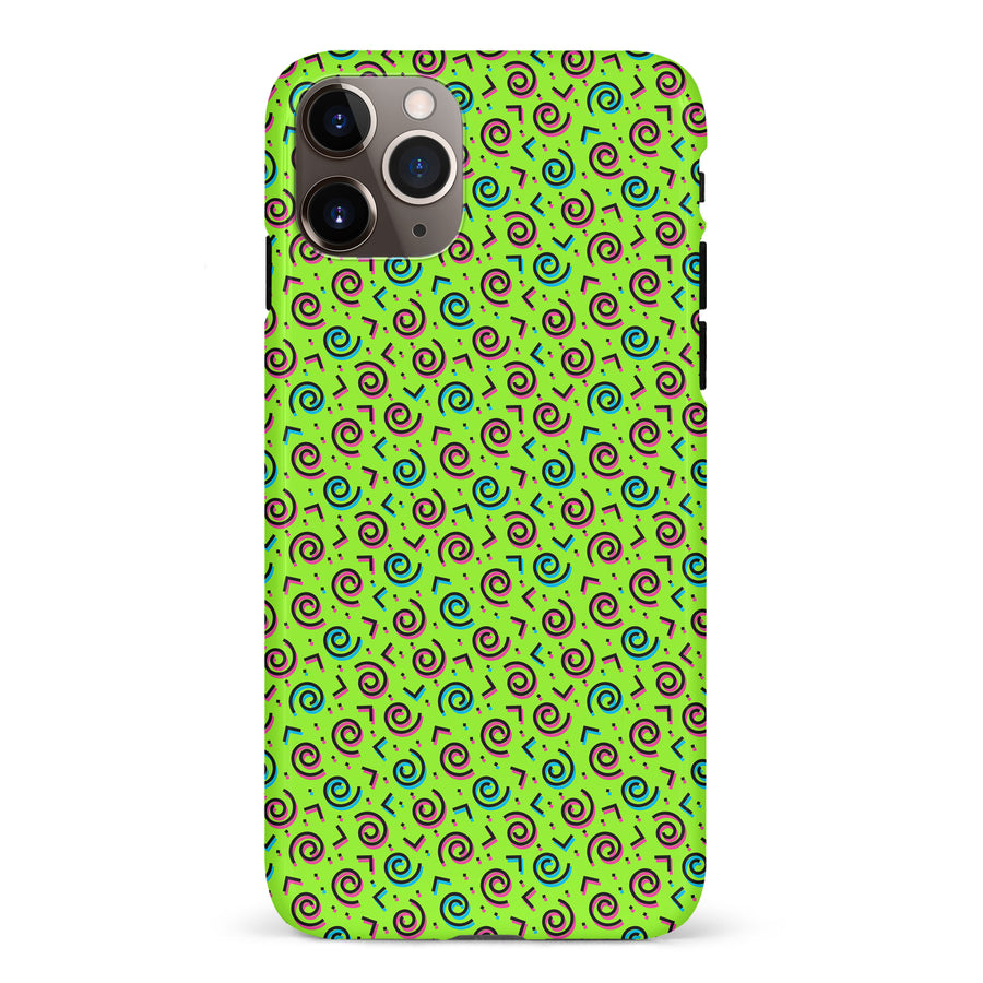 iPhone 11 Pro Max 90's Dance Party Phone Case in Green