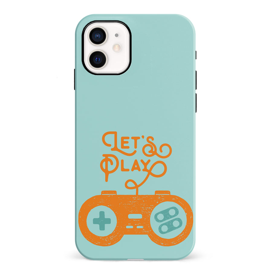 iPhone 12 Mini Let's Play Phone Case in Green