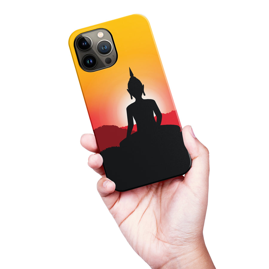 iPhone 13 Pro Max Meditating Buddha Indian Phone Case in Yellow