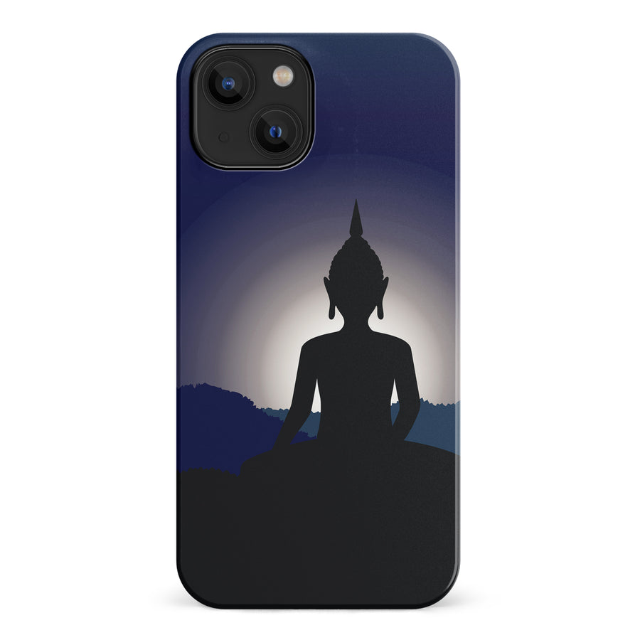 iPhone 14 Meditating Buddha Indian Phone Case in Blue