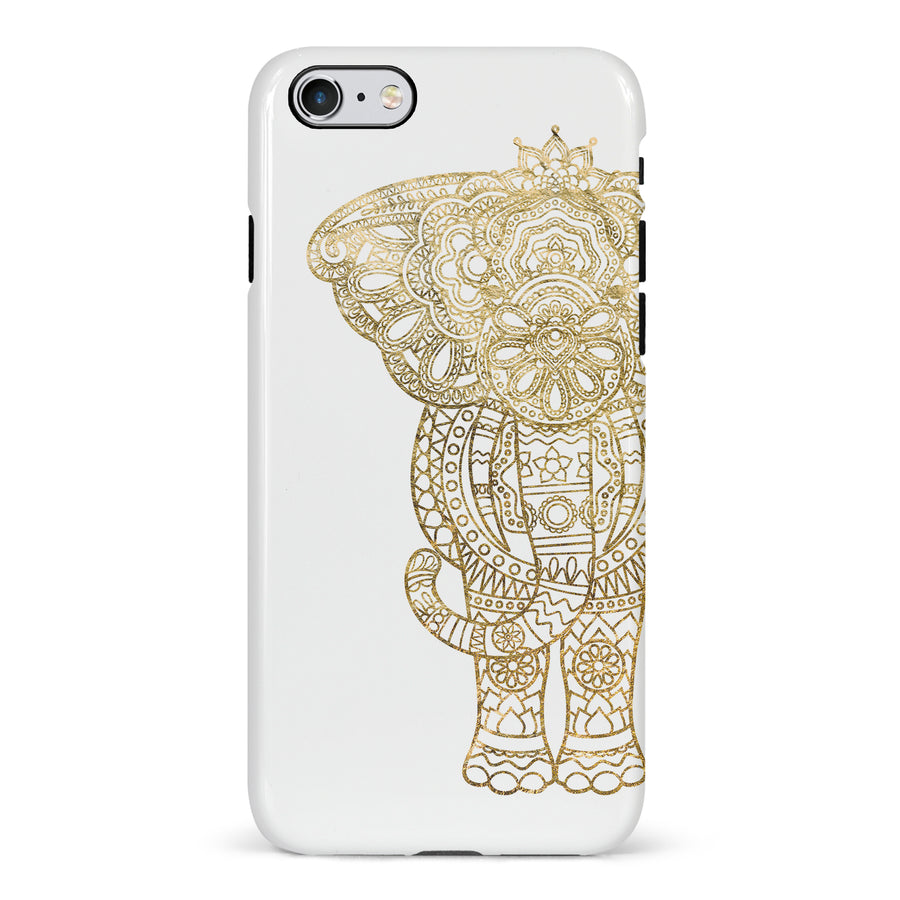 iPhone 6 Indian Elephant Phone Case in White