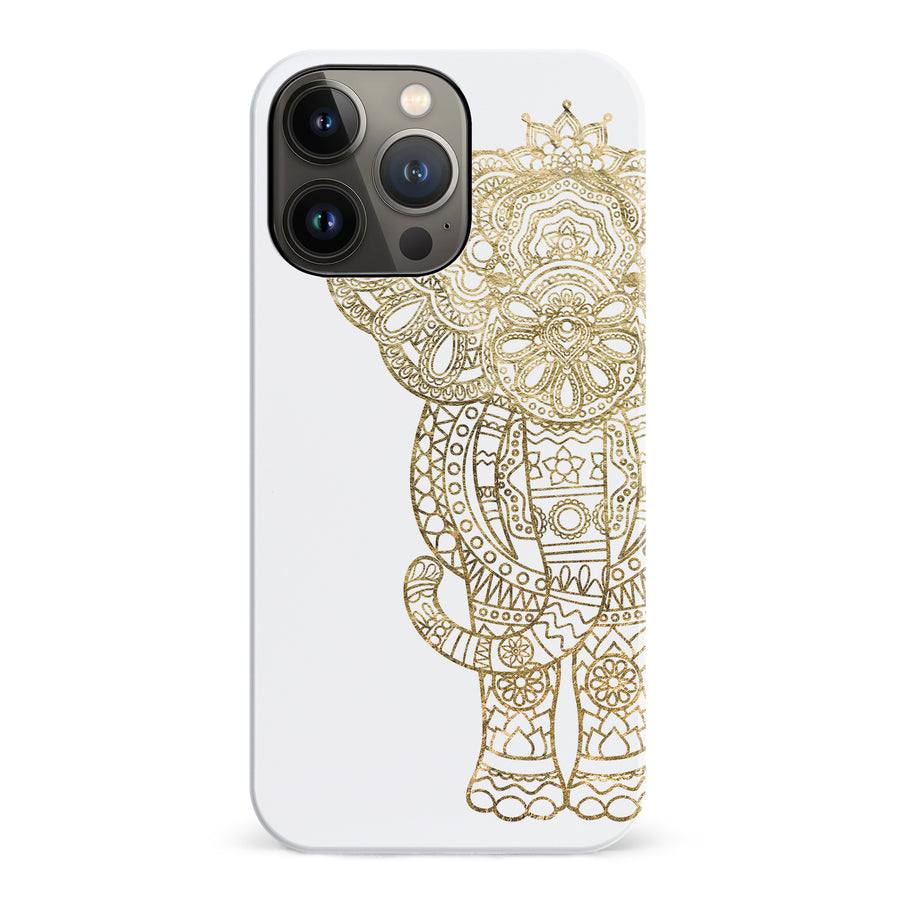iPhone 14 Pro Indian Elephant Phone Case in White