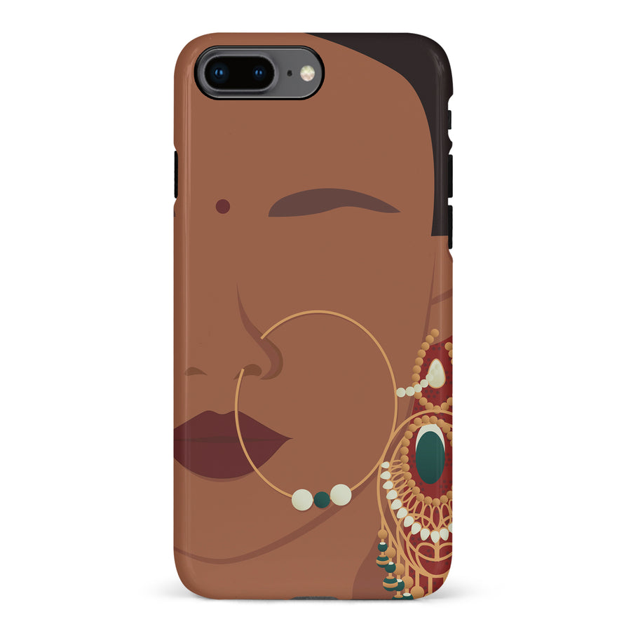iPhone 8 Plus Punjabi Kudi Indian Phone Case in Brown