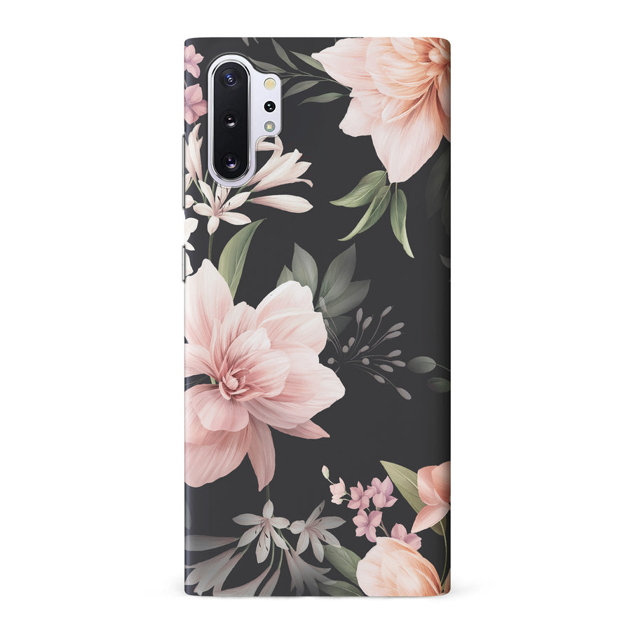 Samsung Galaxy Note 10 Plus Peonies Two Floral Phone Case in Black
