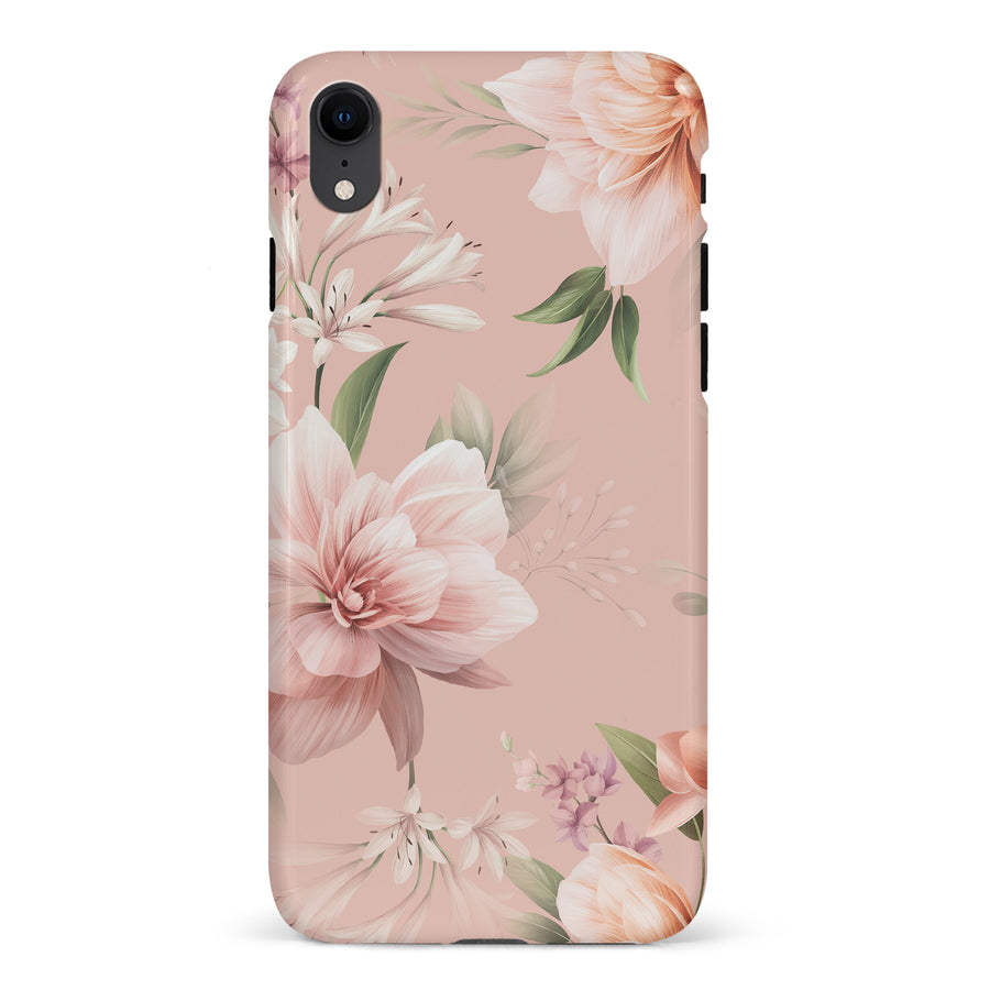 iPhone XR Peonies Two Floral Phone Case in Pink