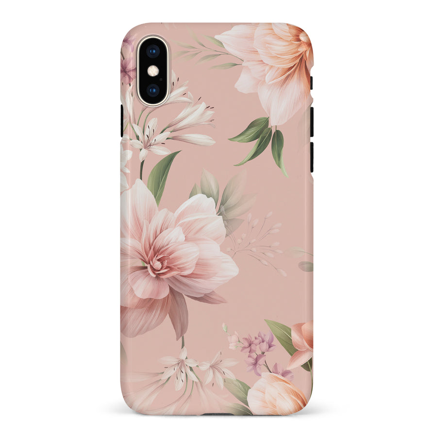 iPhone XS Max Peonies Two Floral Phone Case in Pink