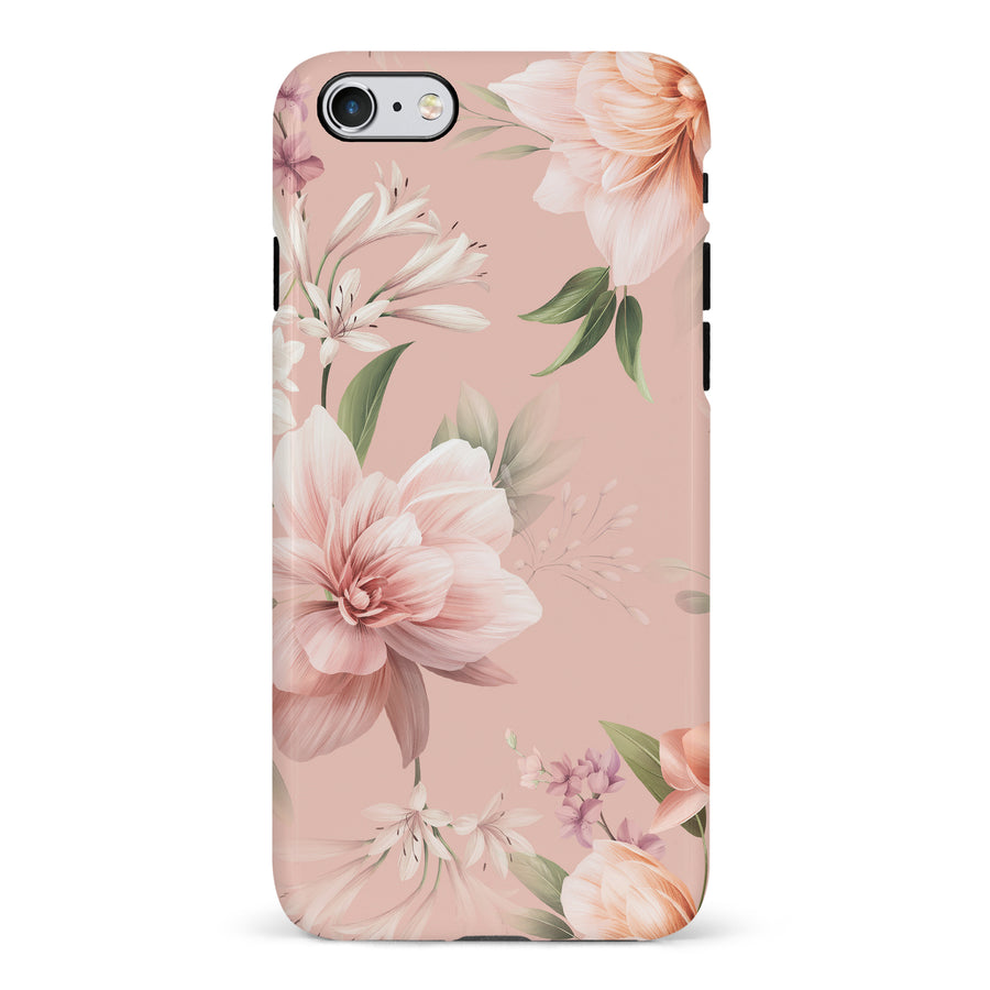 iPhone 6 Peonies Two Floral Phone Case in Pink