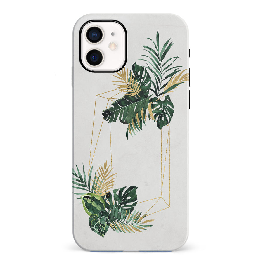 iPhone 12 Mini watercolour plants two phone case