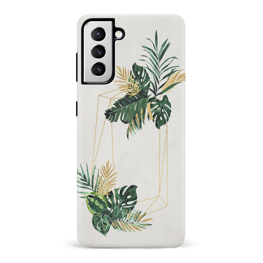 Samsung Galaxy S21 watercolour plants two phone case