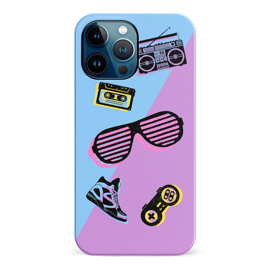 iPhone 12 Pro Max The Rad 90's Phone Case in Blue/Purple
