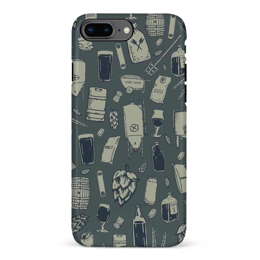 iPhone 8 Plus The Brewmaster Phone Case in Charcoal