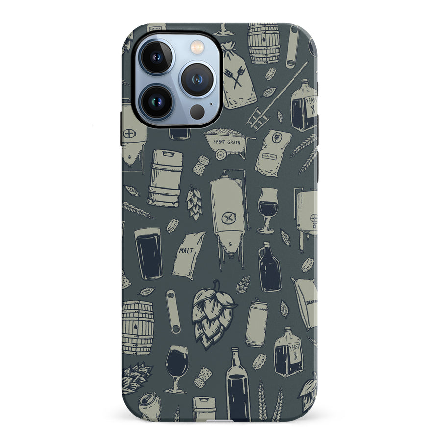 iPhone 12 Pro The Brewmaster Phone Case in Charcoal