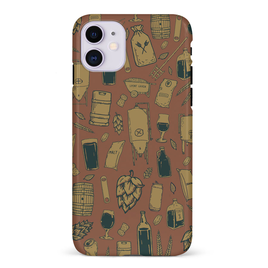 iPhone 11 The Brewmaster Phone Case in Brown