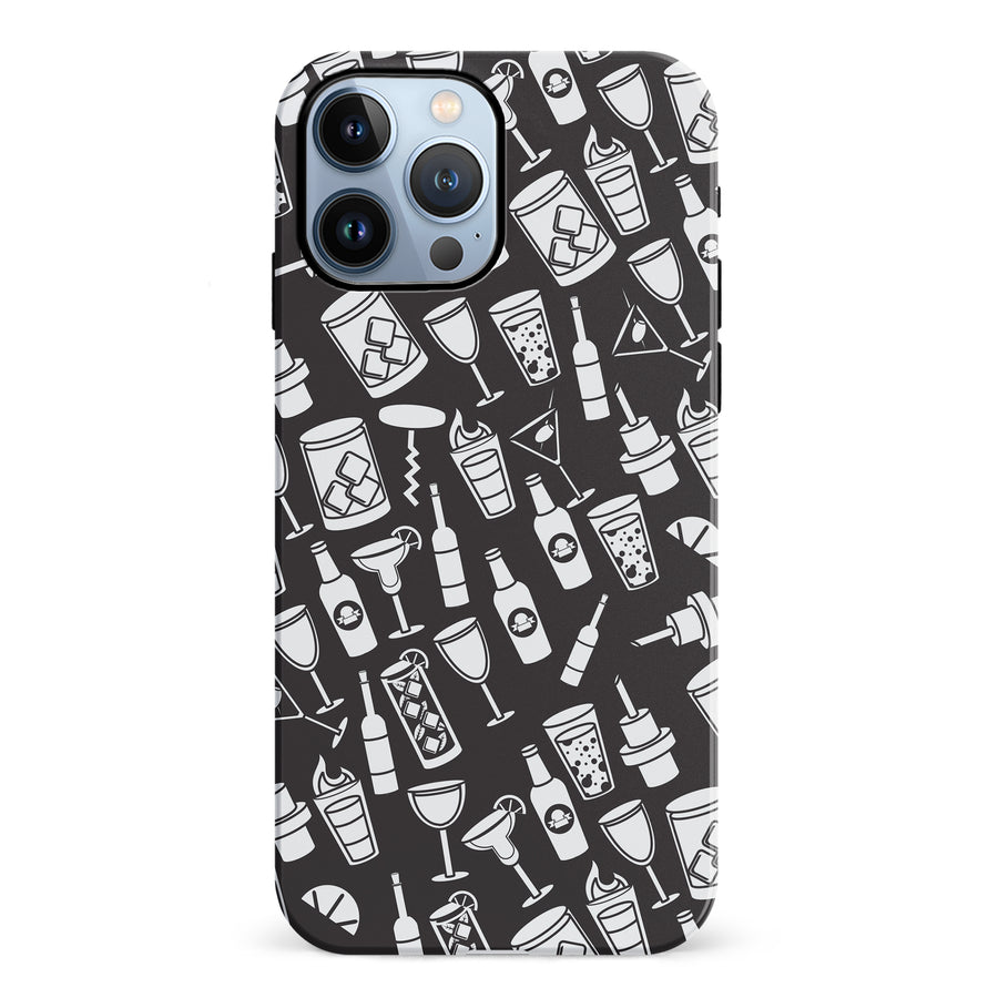 iPhone 12 Pro Cocktails & Dreams Phone Case in Black