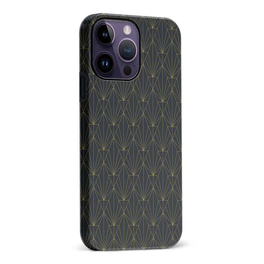iPhone 14 Pro Max Showcase Art Deco Phone Case in Black