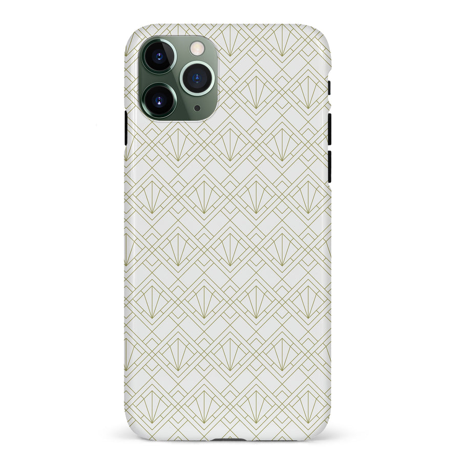 iPhone 11 Pro Showcase Art Deco Phone Case in White