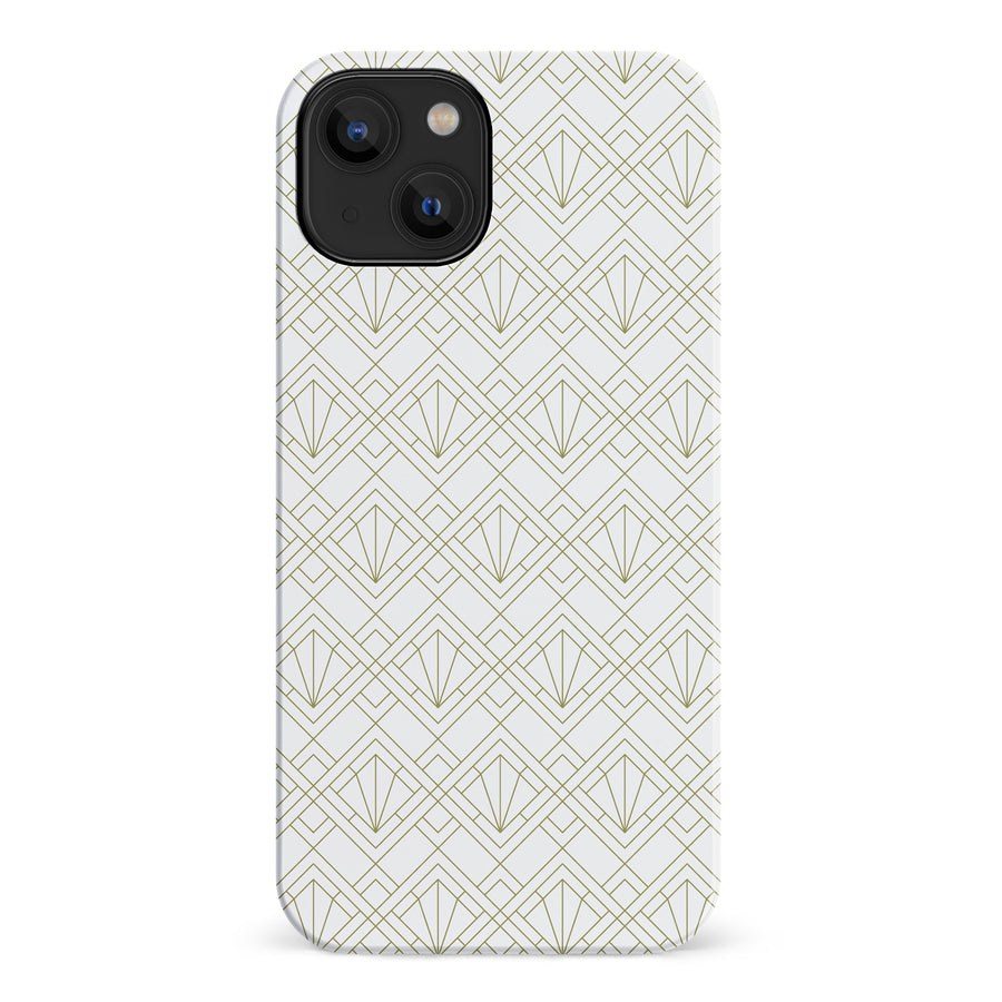 iPhone 14 Iconic Art Deco Phone Case in White