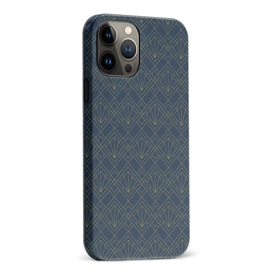 iPhone 14 Pro Max Iconic Art Deco Phone Case in Blue