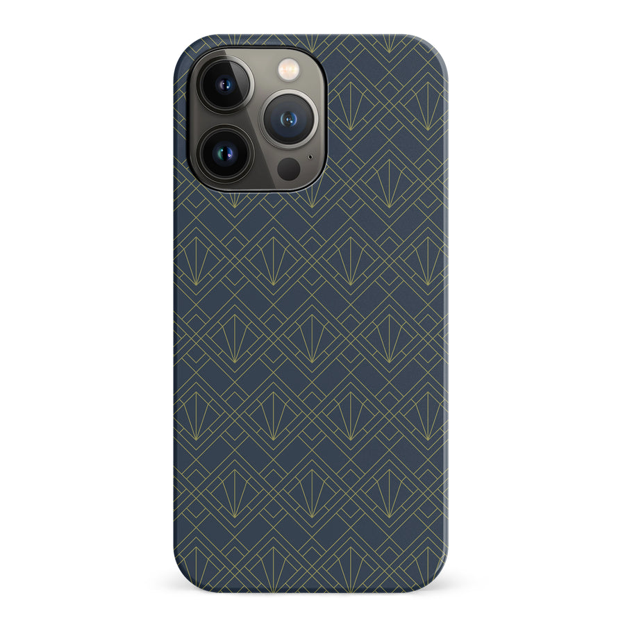 iPhone 15 Pro Iconic Art Deco Phone Case in Blue