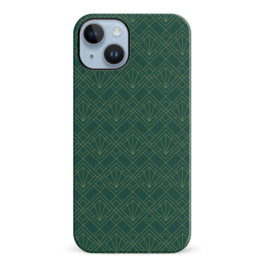 iPhone 14 Plus Iconic Art Deco Phone Case in Green