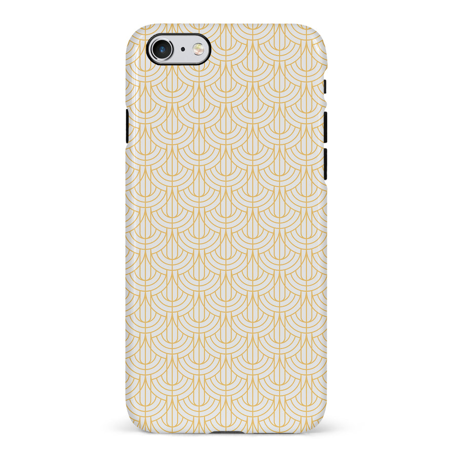 iPhone 6S Plus Curved Art Deco Phone Case in White