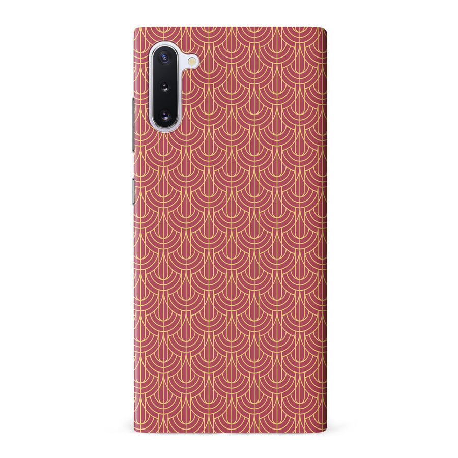 Samsung Galaxy Note 10 Curved Art Deco Phone Case in Red