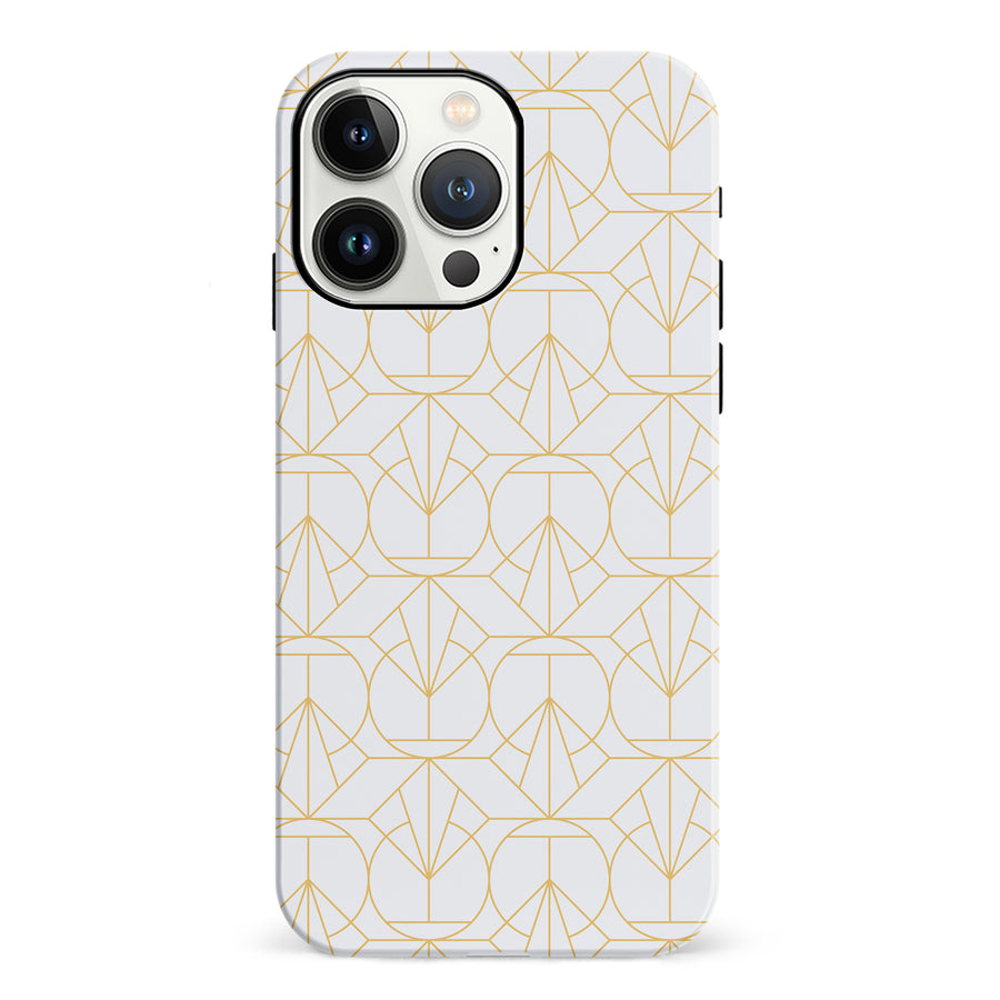 iPhone 13 Pro Opulent Art Deco Phone Case in White