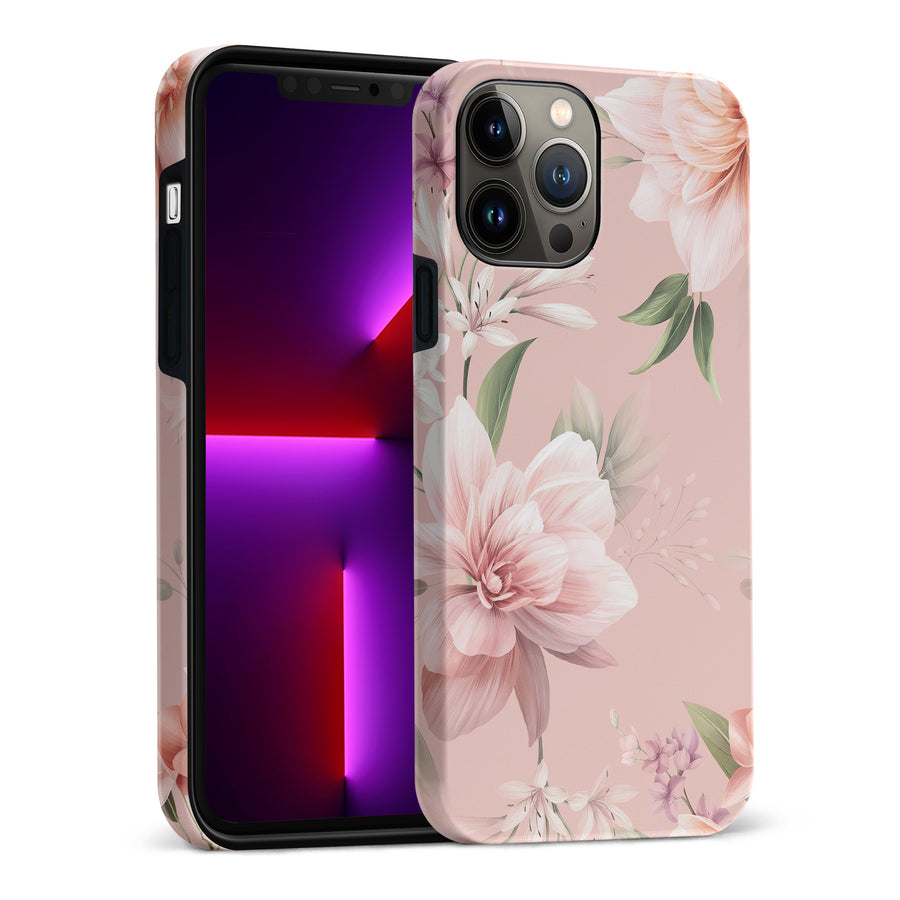 iPhone 13 Pro Max Peonies Two Floral Phone Case in Pink