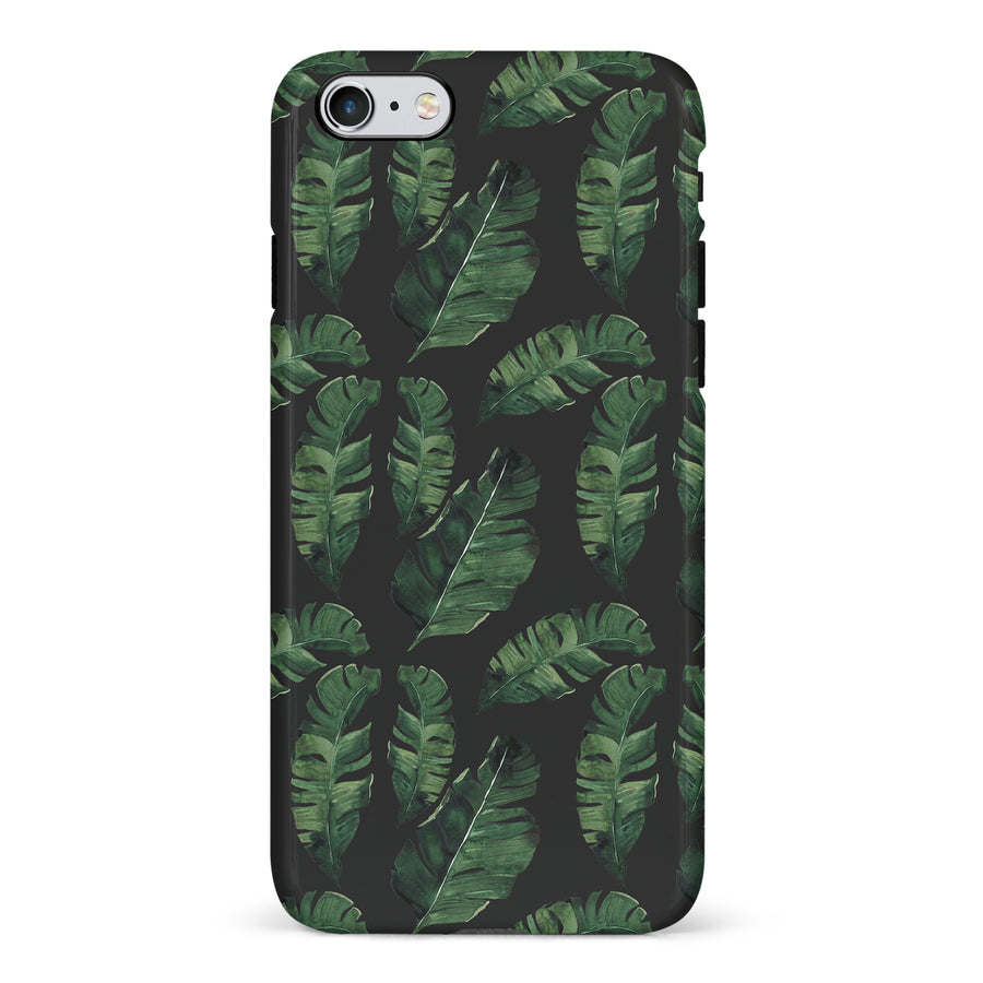 iPhone 6 Banana Leaves Floral Phone Case in Black