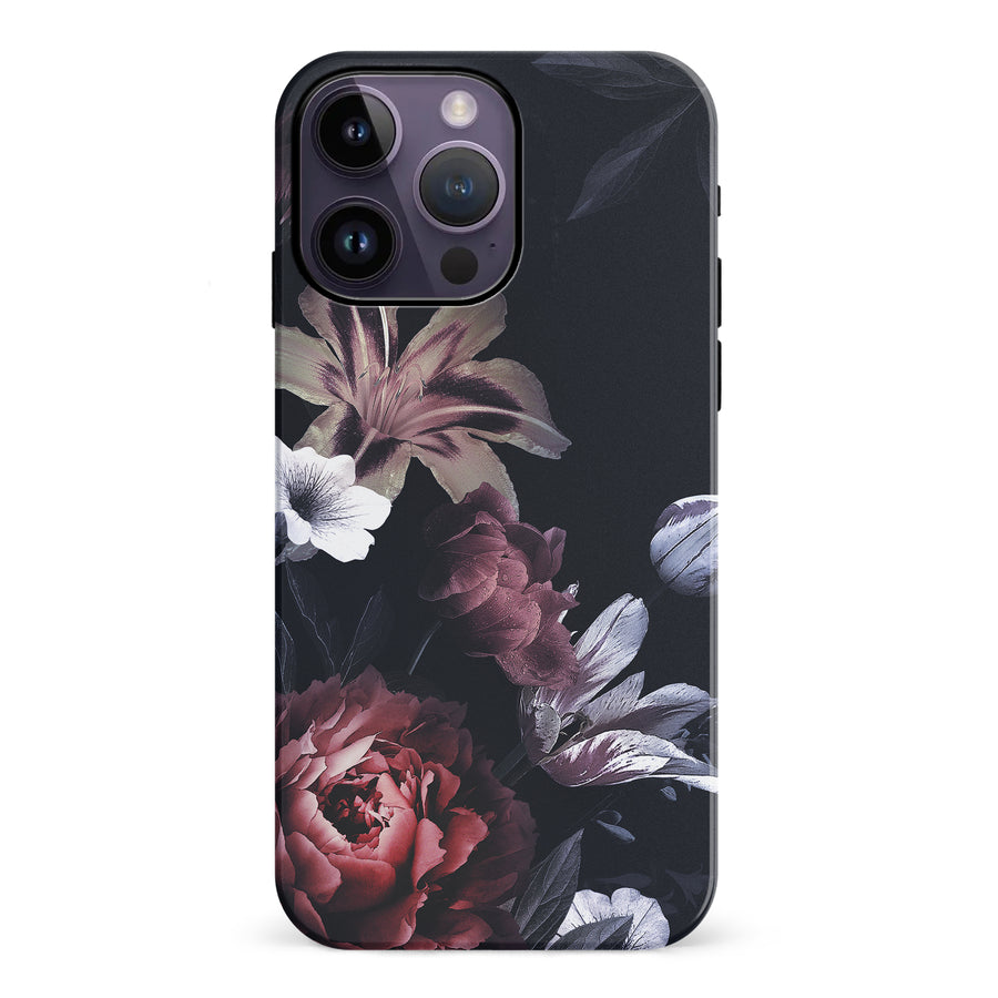 iPhone 14 Pro Max Flower Garden Phone Case in Black