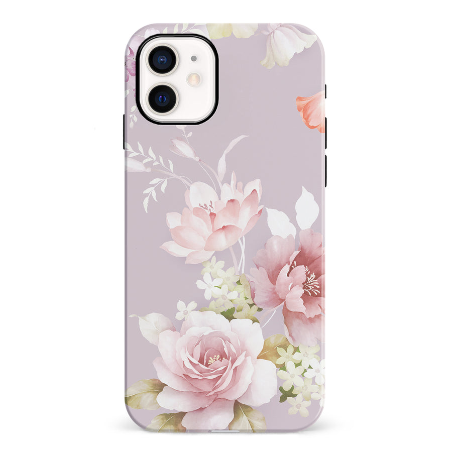 iPhone 12 Mini Pink Floral Phone Case