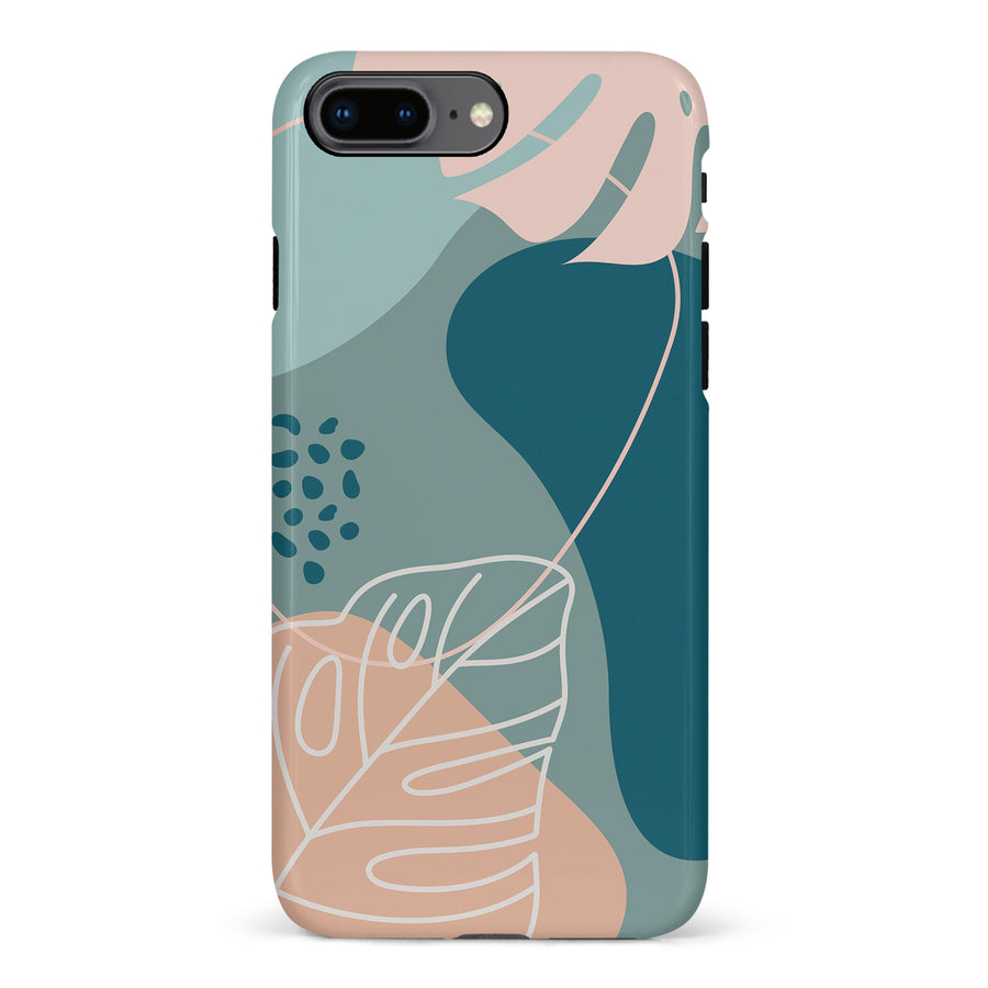 iPhone 8 Plus Tropical Arts Phone Case in Blue