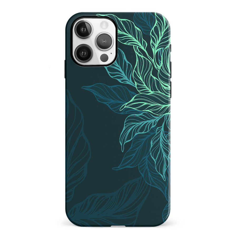 iPhone 12 Tropical Phone Case in Green