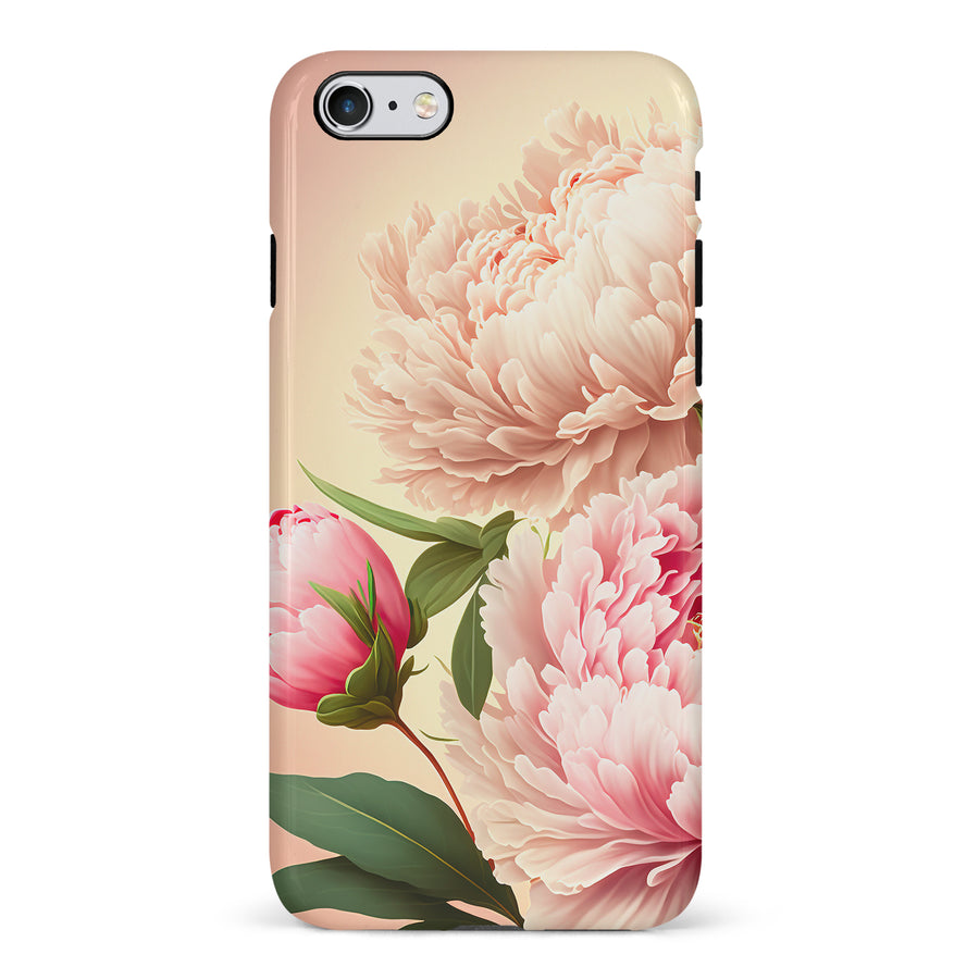 iPhone 6 Peonies Phone Case in Pink